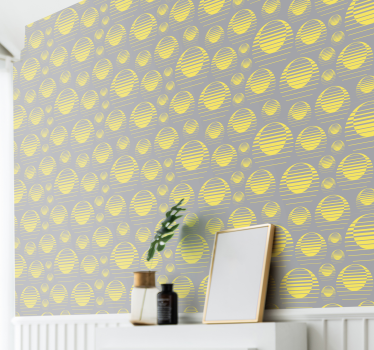 Geometrisch stippenpatroon behang - TenStickers