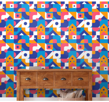 Geometrische abstractie geometrisch behang - TenStickers