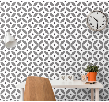 Geometrische bloemblaadjesstructuur geometrisch behang - TenStickers