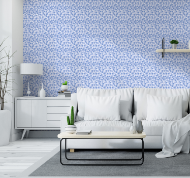 Geometrische bloemenreeks geometrisch behang - TenStickers