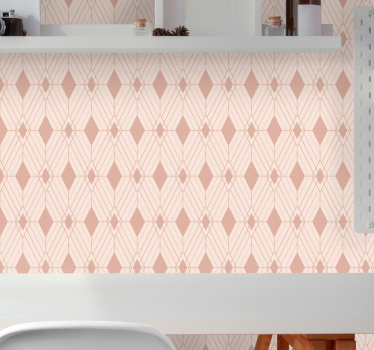 Pastel deco diamanten geometrisch behang - TenStickers
