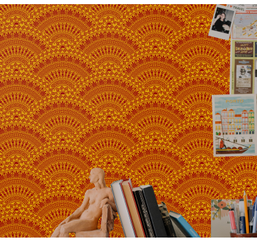 Geometrische boogpatronen geometrisch behang - TenStickers