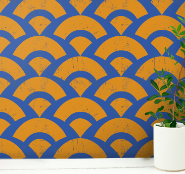 Geometrische boogstructuur geometrisch behang - TenStickers