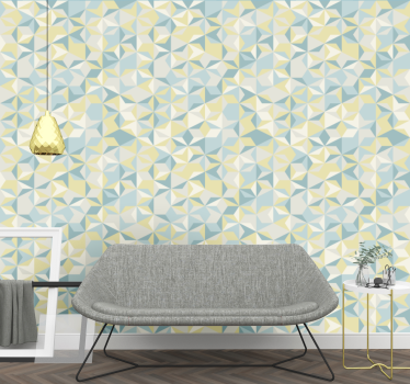 Geometrische caleidoscoop geometrisch behang - TenStickers