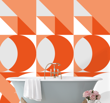 Geometrische cirkelfusie geometrisch behang - TenStickers