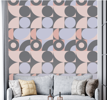 Modern subtiel patroon geometrisch behang - TenStickers