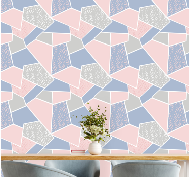 Geometrische collage geometrisch behang - TenStickers