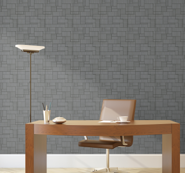 Geometrische constructie geweven behang - TenStickers