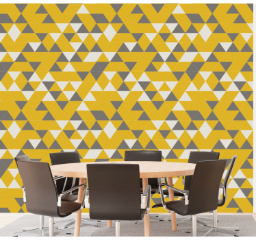 Geometrische driehoekcombinatie geometrisch behang - TenStickers