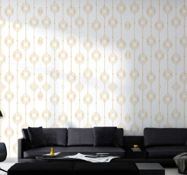 Geometrische kettinglijnen geometrisch behang - TenStickers