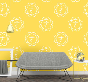 Geometrisch leeuwenmotief geometrisch behang - TenStickers