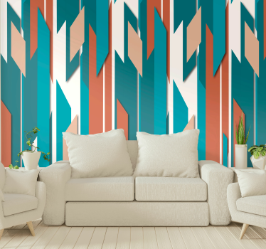 Geometrische muurdecoratie geometrisch behang - TenStickers