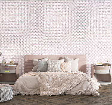 Geometrische ontwerpen behang roze - TenStickers