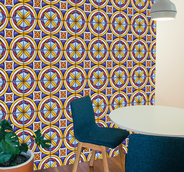 Geometrische patroonharmonie geometrisch behang - TenStickers