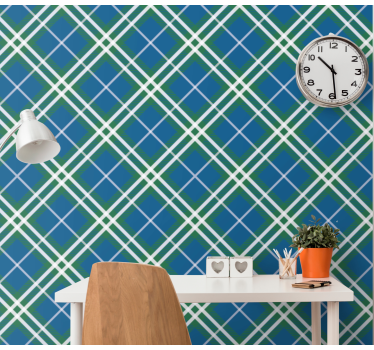 Geometrische plaid geometrisch behang - TenStickers