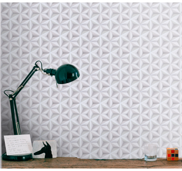 Geometrische reliëfdruk geometrisch behang - TenStickers