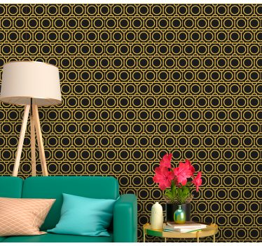 Geometrische ringen geometrisch behang - TenStickers