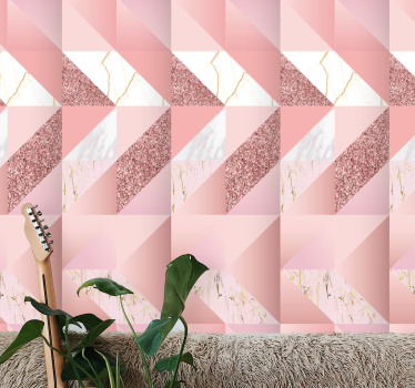 Matte roze textuur marmeren behang - TenStickers
