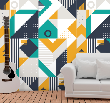 Geometrische samenstelling geometrisch behang - TenStickers