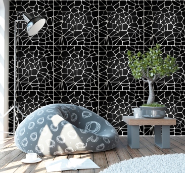 Geometrische samenvatting geometrisch behang - TenStickers