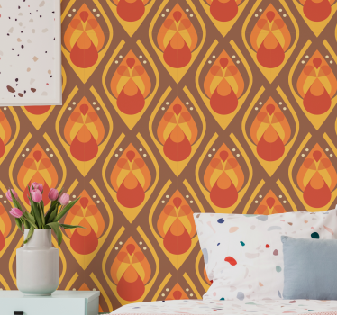 Geometrische traan geometrisch behang - TenStickers