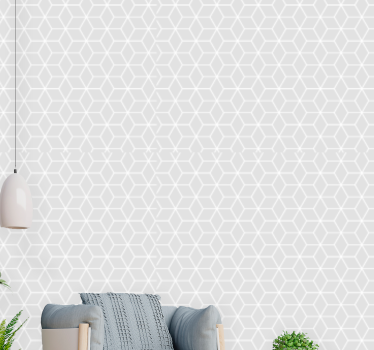 Geometrisch rasterwerk geometrisch behang - TenStickers
