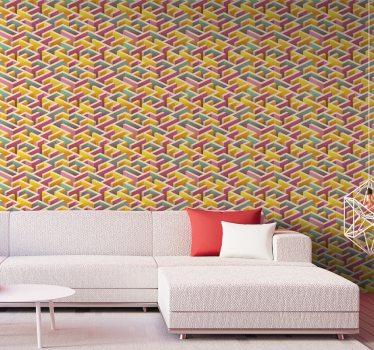 Geometrische vergrendeling geometrisch behang - TenStickers