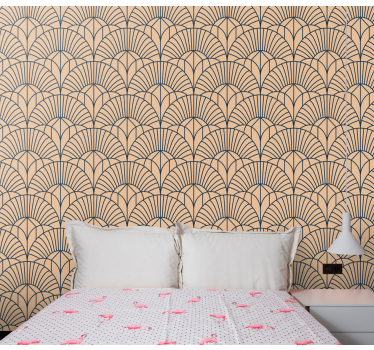 Geometrische waaierstructuur geometrisch behang - TenStickers