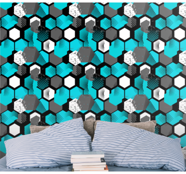Geometrische zeshoeken geometrisch behang - TenStickers