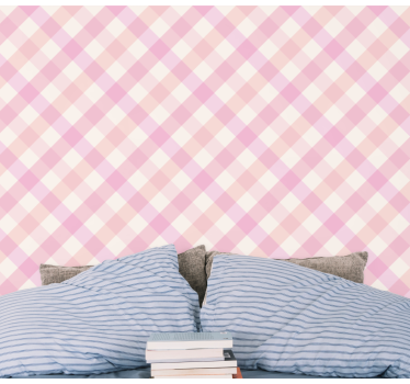 Geruit pastel behang vierkant - TenStickers