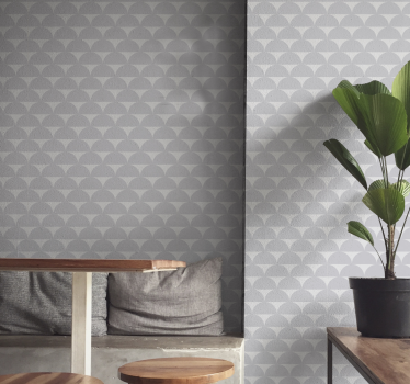 Geschulpt patroon geometrisch behang - TenStickers