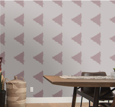 Gestileerd driehoekig patroon geometrisch behang - TenStickers