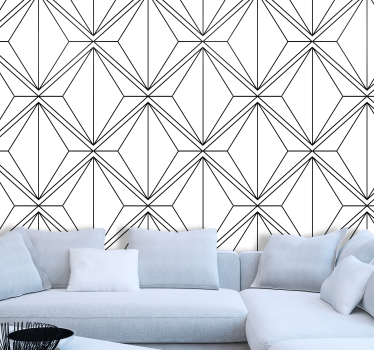 Gestileerde diamantvormen geometrisch behang - TenStickers