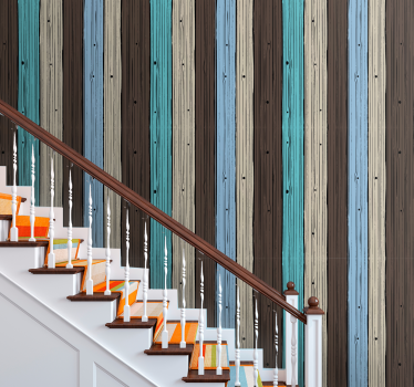 Gestileerde planken hout behang - TenStickers
