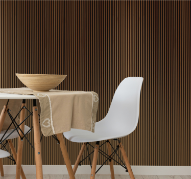 Gestreepte bruine textuur behang print - TenStickers