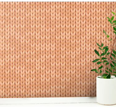 Getextureerd breipatroon behang print - TenStickers