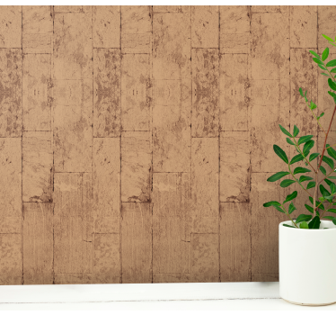 Getextureerd hout ontwerp behang - TenStickers