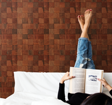 Getextureerd houten oppervlak hout behang - TenStickers