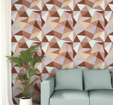 Getextureerde driehoeken geometrisch behang - TenStickers