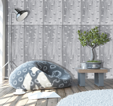 Getextureerde grijze afwerking betonlook behang - TenStickers
