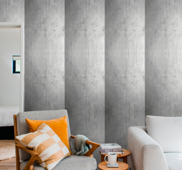 Getextureerde grijze panelen betonlook behang - TenStickers