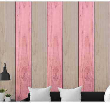 Getextureerde houten panelen hout behang - TenStickers