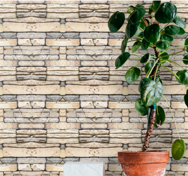Netjes elegant patroon behang stenen - TenStickers