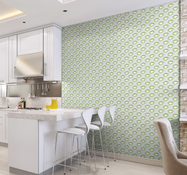 Groene peren keuken behang - TenStickers