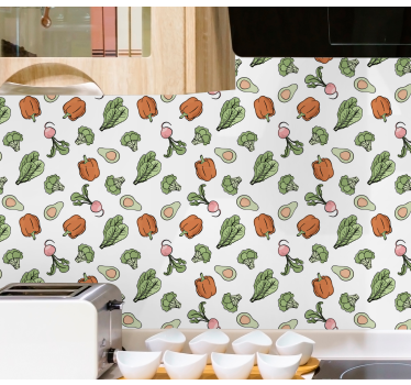 Groentemotief keuken behang - TenStickers