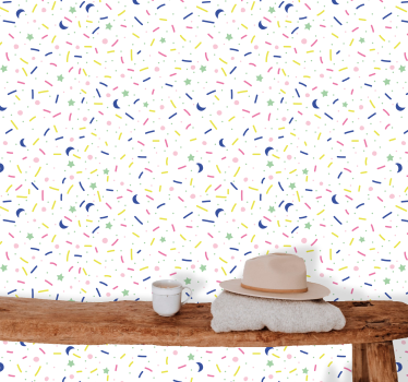 Hagelslag patroon geometrisch behang - TenStickers