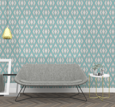 Harmonieuze diamantpatronen geometrisch behang - TenStickers