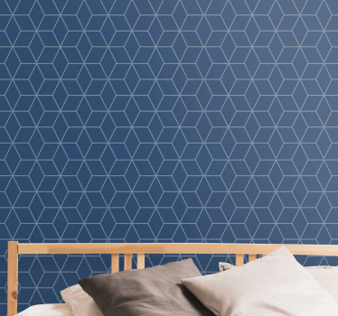 Hexagonaal patroonontwerp geometrisch behang - TenStickers