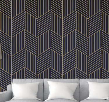 Hoekig geometrisch motief geometrisch behang - TenStickers