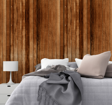 Behang hout met strepen - TenStickers